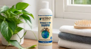 Earthbath oatmeal and aloe vera dog shampoo bottle