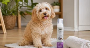 Wahl waterless no rinse foam dog shampoo bottle lavender coconut lime packaging